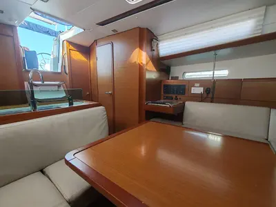 Salon of Freddie, a Jeanneau Sun Odyssey 389 sailboat at Pakoštane, Croatia