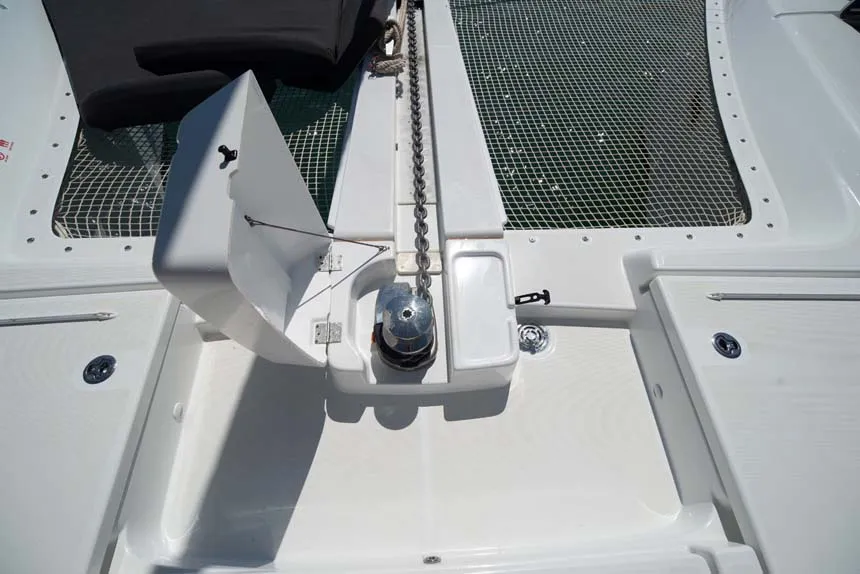 Deck of Movelli, a Lagoon 46 catamaran at Felanitx, Spain