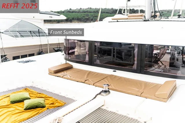 Deck of ZETA, a Lagoon 42 catamaran at Grad Šibenik, Croatia