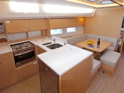 Galley of Shala, a Bavaria C50 Style sailboat at Split, Croatia