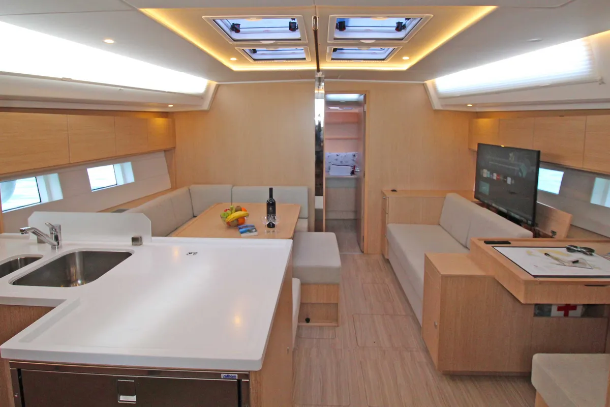 Salon of Shala, a Bavaria C50 Style sailboat at Split, Croatia