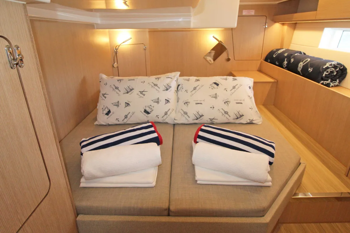 Cabin on Shala, a Bavaria C50 Style sailboat at Split, Croatia