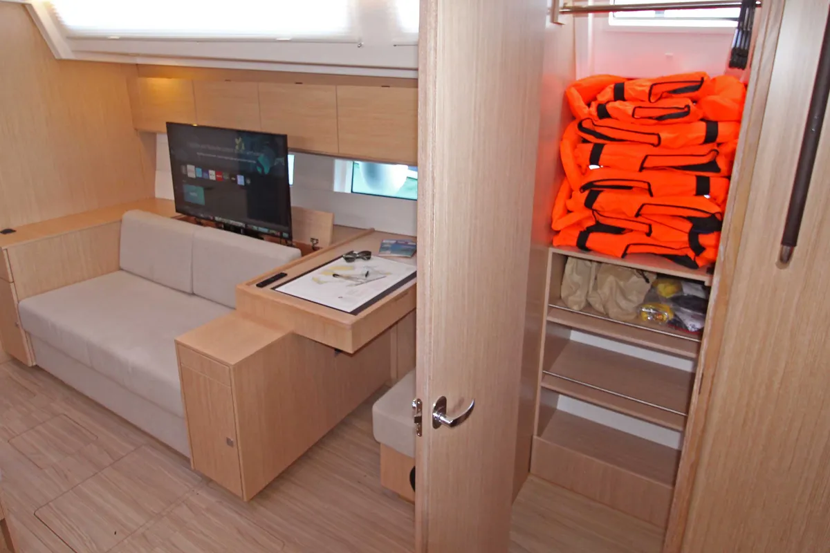 Salon of Shala, a Bavaria C50 Style sailboat at Split, Croatia