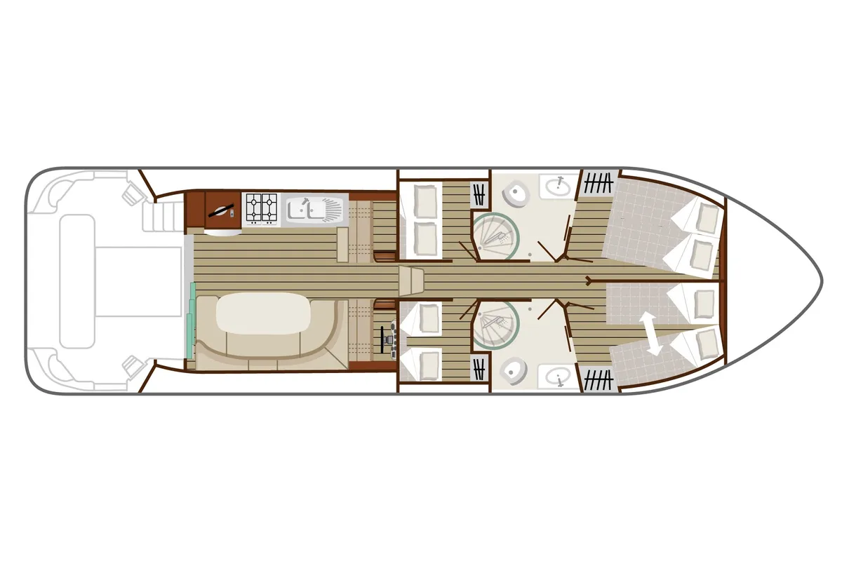 Cruiser Premium 8/10 Pers., a Nicols Estivale Octo motorboat at County Offaly, Ireland