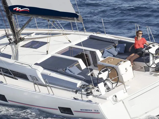 Exterior view of Moorings 52.4 Club, a Jeanneau Sun Odyssey 52.2 sailboat at Road Town, British Virgin Islands