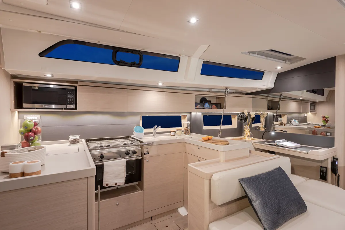 Galley of Moorings 52.4 Club, a Jeanneau Sun Odyssey 52.2 sailboat at Road Town, British Virgin Islands