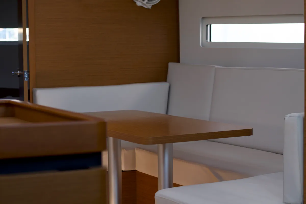 Salon of Eugenia, a Jeanneau Sun Odyssey 410 sailboat at Skiathos, Greece