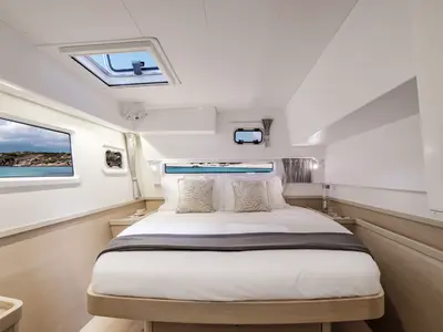 Cabin on Ivan Nonno, a Lagoon 42 catamaran at Marmaris, Turkey