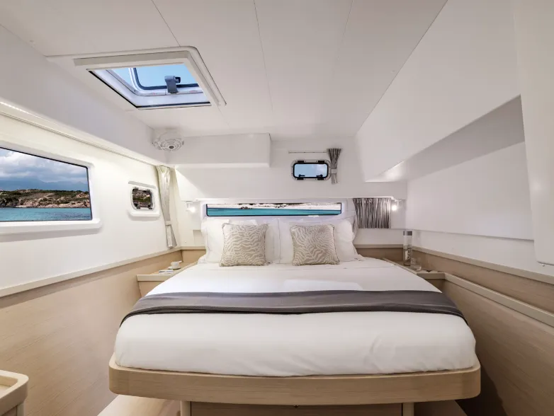 Cabin on Ivan Nonno, a Lagoon 42 catamaran at Marmaris, Turkey