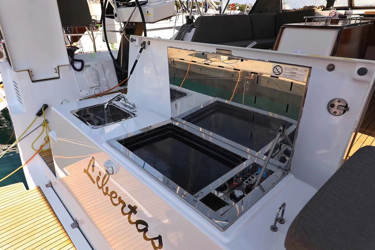 Libertas, a Dufour 470 sailboat at Murter, Croatia