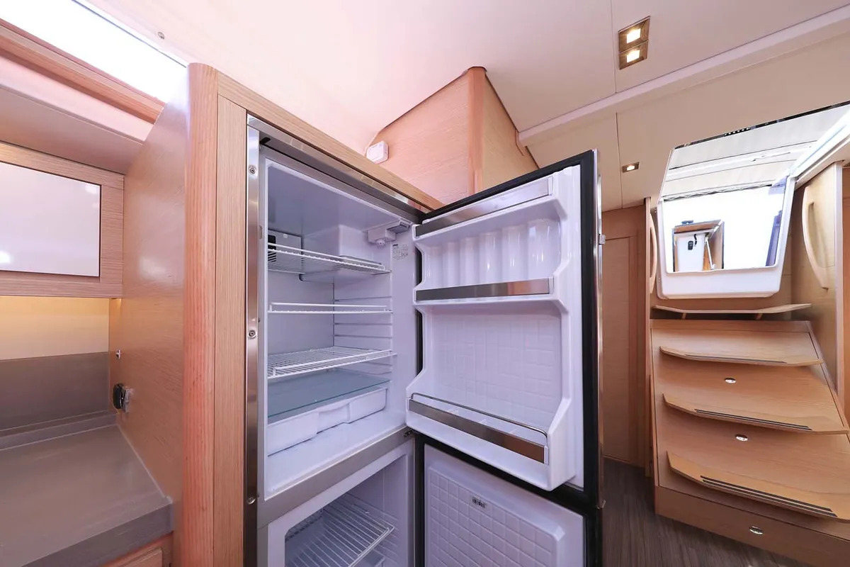 Galley of Libertas, a Dufour 470 sailboat at Murter, Croatia