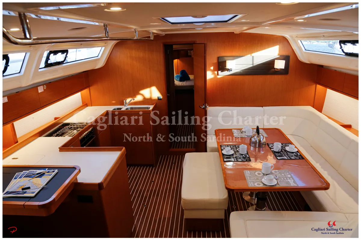 Galley of Liscia Ruja, a Bavaria Cruiser 51 sailboat at Figari/Golfo Aranci, Italy
