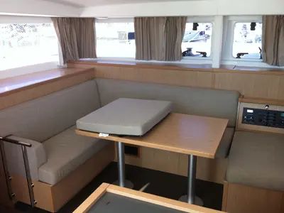 Salon of Evelina, a Lagoon 400 S2 catamaran at Općina Medulin, Croatia
