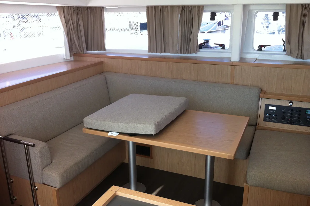 Salon of Evelina, a Lagoon 400 S2 catamaran at Općina Medulin, Croatia