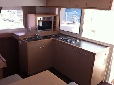 Galley of Evelina, a Lagoon 400 S2 catamaran at Općina Medulin, Croatia
