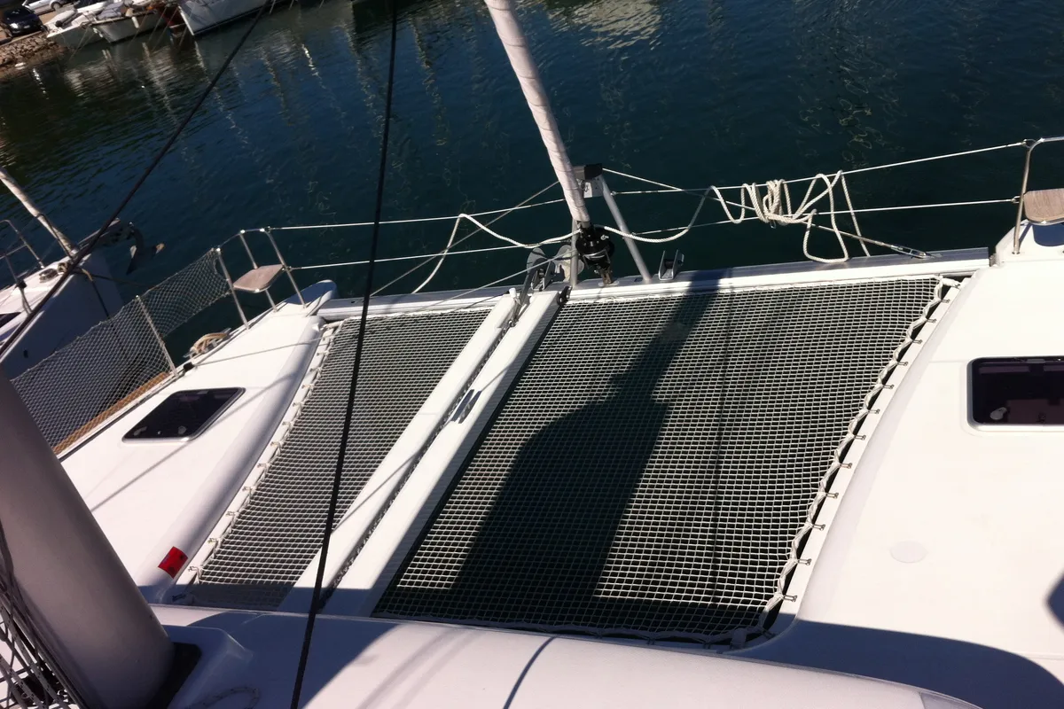 Deck of Evelina, a Lagoon 400 S2 catamaran at Općina Medulin, Croatia