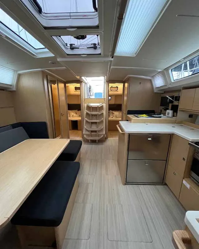 Galley of Anjumi, a Bavaria C46 Ocean sailboat at Grad Biograd na Moru, Croatia