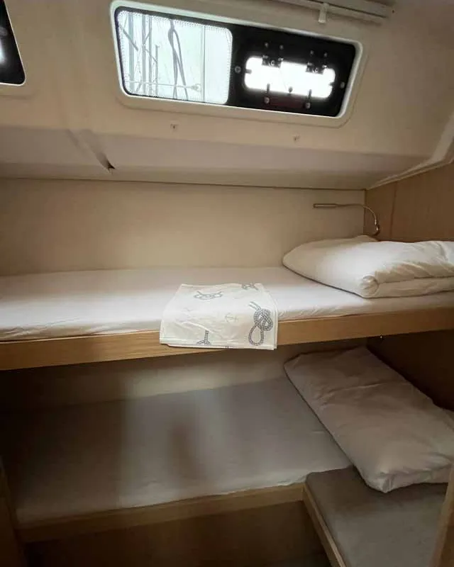 Cabin on Anjumi, a Bavaria C46 Ocean sailboat at Grad Biograd na Moru, Croatia