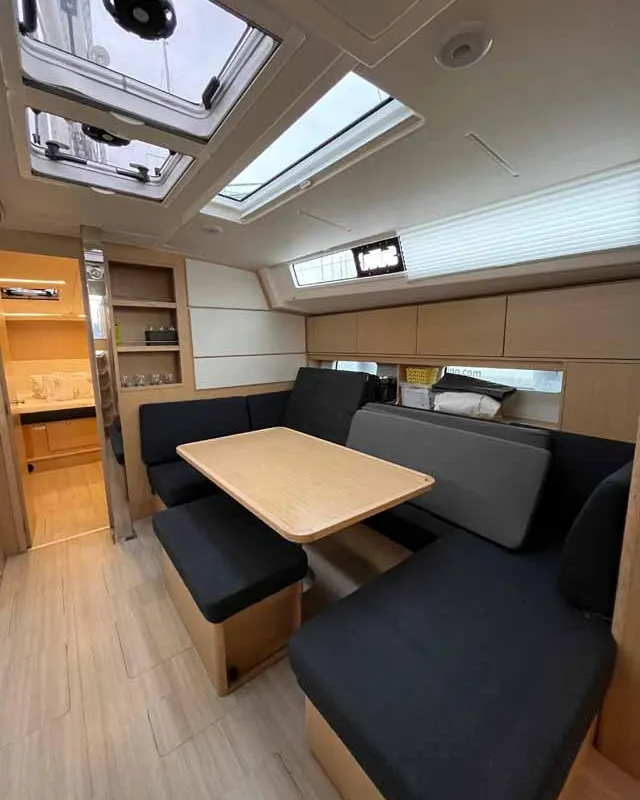 Salon of Anjumi, a Bavaria C46 Ocean sailboat at Grad Biograd na Moru, Croatia
