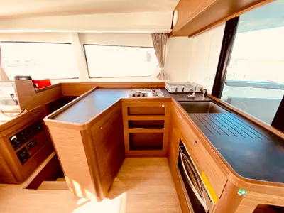 Galley of Kaiki (Pax 10), a Lagoon 42 catamaran at Municipal Unit of Lefkada, Greece