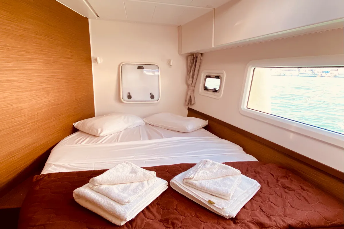 Cabin on Kaiki (Pax 10), a Lagoon 42 catamaran at Municipal Unit of Lefkada, Greece