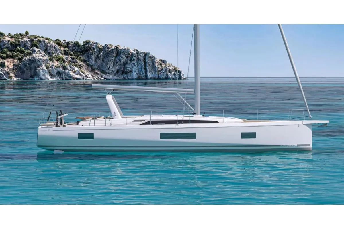 Exterior view of Beneteau Oceanis 52, a sailboat at Tonnarella, Italy