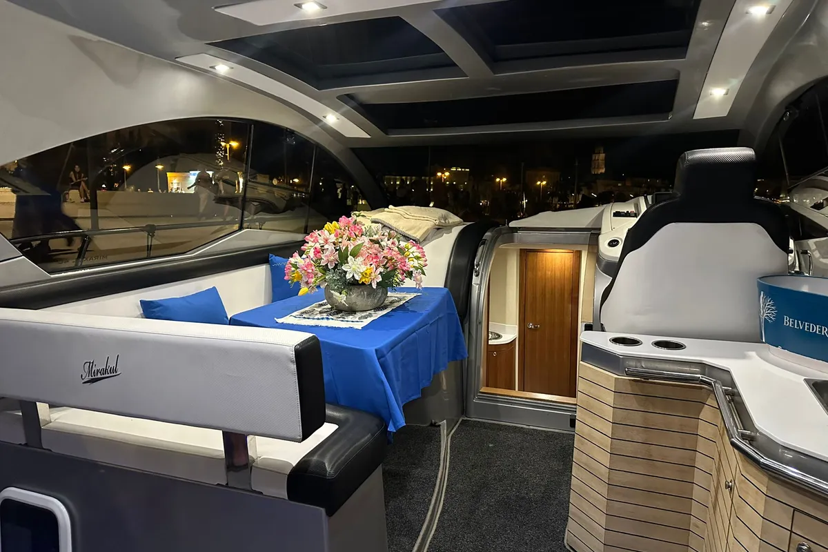 Deck of Marta V, a Grginić jahte Mirakul 40 motor yacht at Split, Croatia