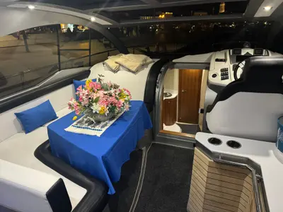 Deck of Marta V, a Grginić jahte Mirakul 40 motor yacht at Split, Croatia