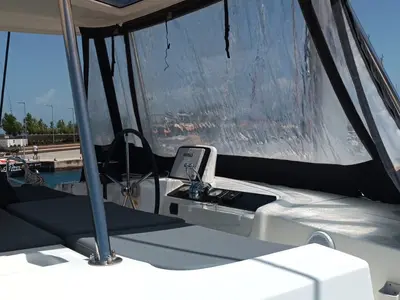 Cockpit of Selene | A/C generator watermaker, a Lagoon 46 catamaran at Municipal Unit of Anaktorio, Greece