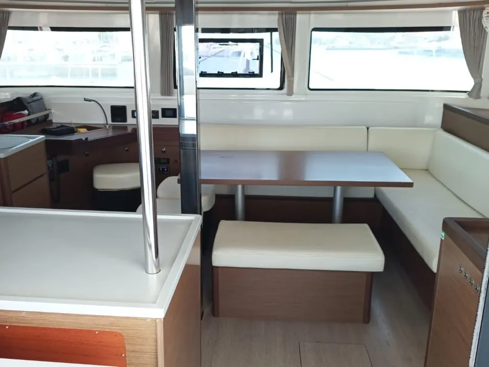 Salon of Selene | A/C generator watermaker, a Lagoon 46 catamaran at Municipal Unit of Anaktorio, Greece