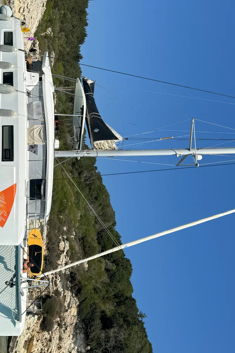 Exterior view of Selene | A/C generator watermaker, a Lagoon 46 catamaran at Municipal Unit of Anaktorio, Greece