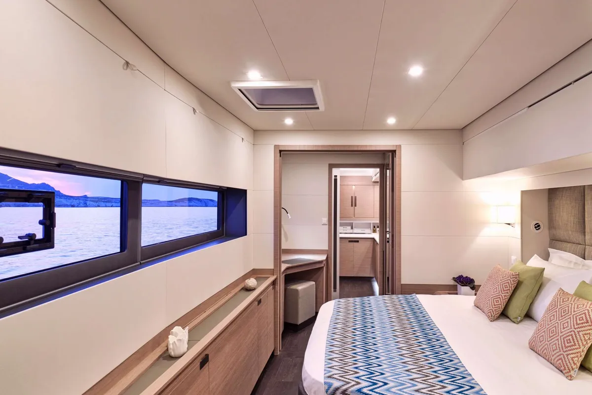 Aphaea, a Fountaine Pajot Alegria 67 catamaran at Municipal Unit of Nea Peramos, Greece