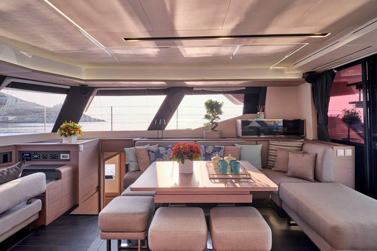Aphaea, a Fountaine Pajot Alegria 67 catamaran at Municipal Unit of Nea Peramos, Greece