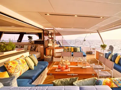 Aphaea, a Fountaine Pajot Alegria 67 catamaran at Municipal Unit of Nea Peramos, Greece