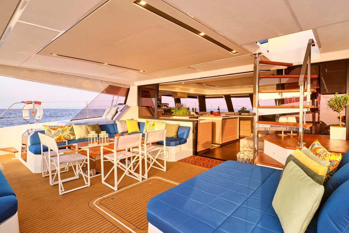 Aphaea, a Fountaine Pajot Alegria 67 catamaran at Municipal Unit of Nea Peramos, Greece