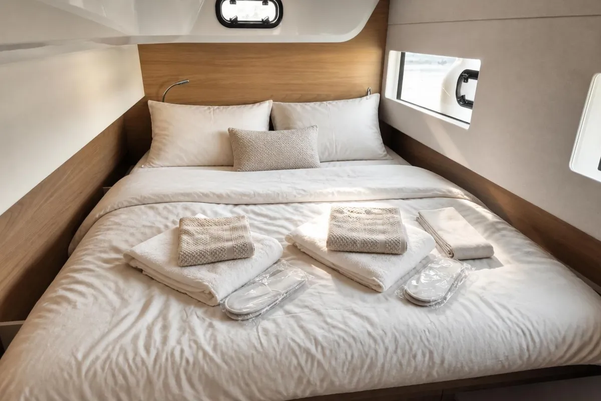 Comfort, a Bali Catsmart catamaran at Alameda, United States
