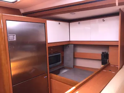 Galley of Silente, a Dufour 56 Exclusive sailboat at Olbia, Italy