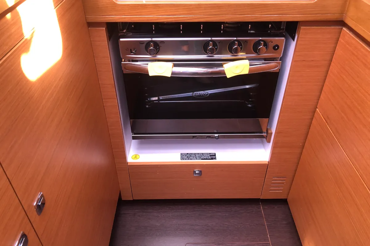 Galley of Silente, a Dufour 56 Exclusive sailboat at Olbia, Italy