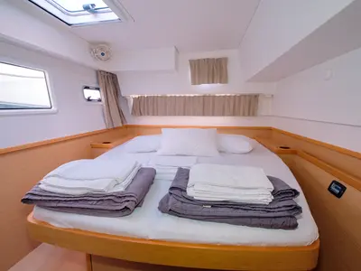 Cabin on Plous, a Lagoon 42 catamaran at Kos, Greece