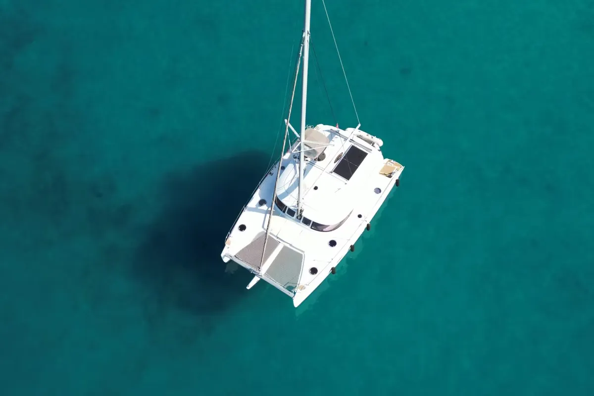 Romeo and Juliet, a Fountaine Pajot Lipari 41 catamaran at Bodrum, Turkey