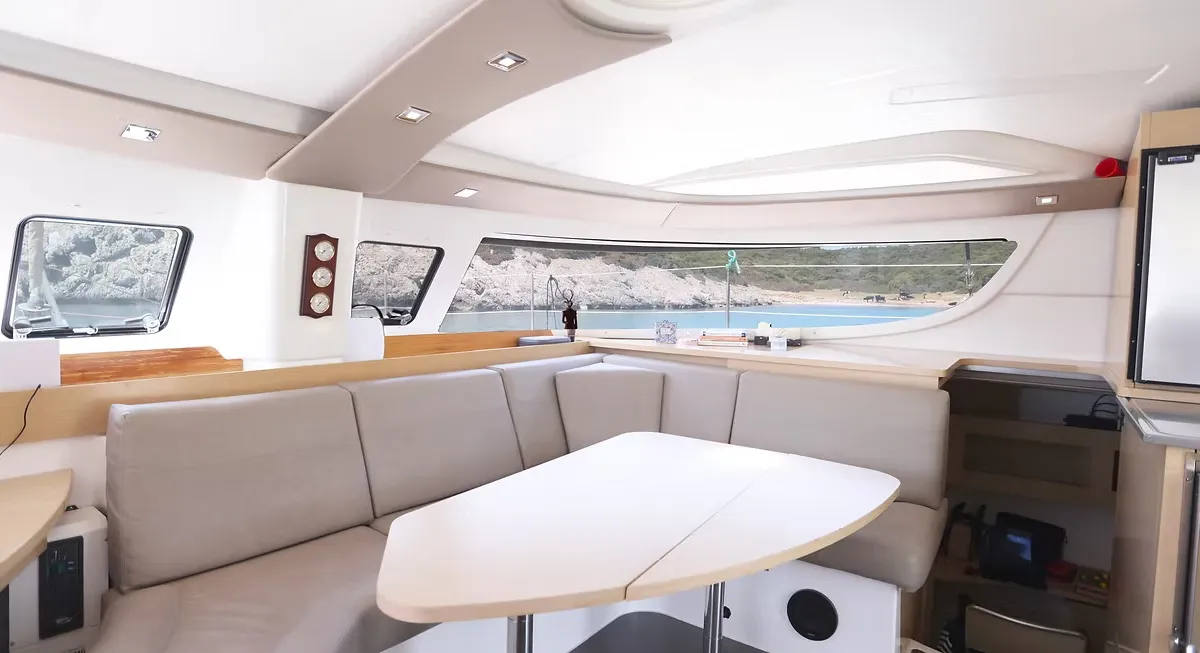 Romeo and Juliet, a Fountaine Pajot Lipari 41 catamaran at Bodrum, Turkey