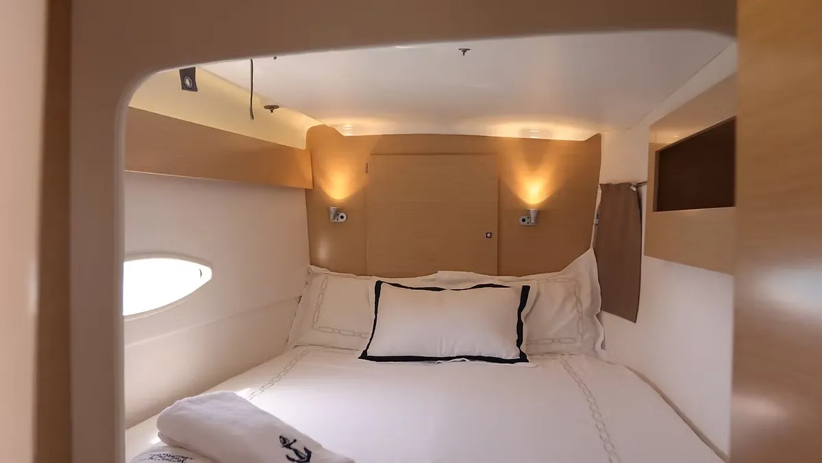 Romeo and Juliet, a Fountaine Pajot Lipari 41 catamaran at Bodrum, Turkey