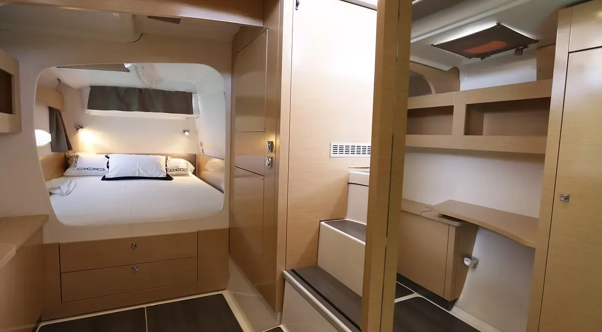 Romeo and Juliet, a Fountaine Pajot Lipari 41 catamaran at Bodrum, Turkey