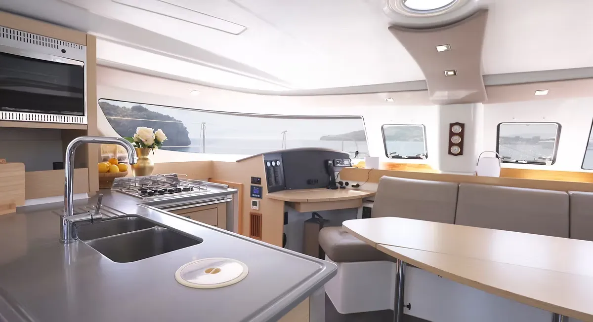Romeo and Juliet, a Fountaine Pajot Lipari 41 catamaran at Bodrum, Turkey