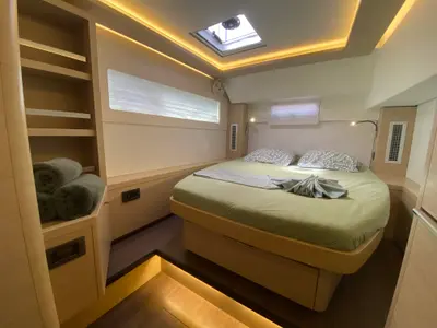 Cabin on Dare 1, a Lagoon 46 catamaran at Alameda, United States