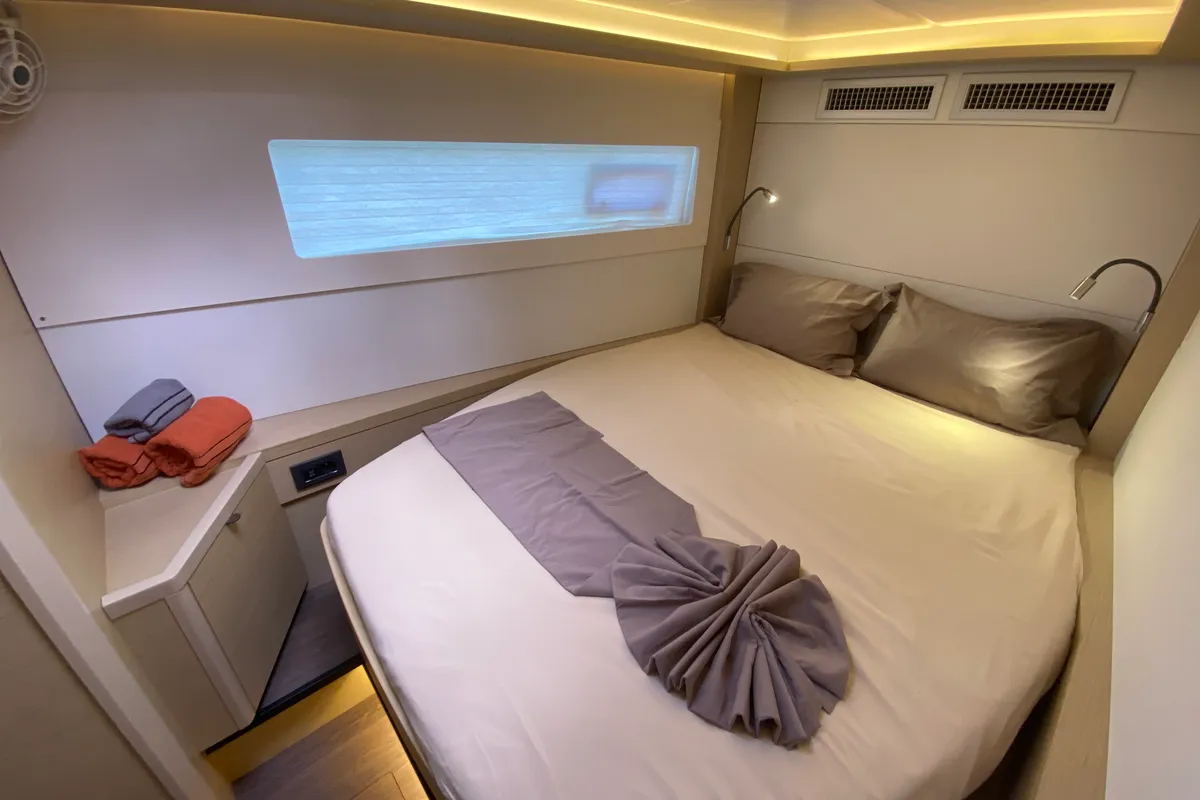 Cabin on Dare 1, a Lagoon 46 catamaran at Alameda, United States