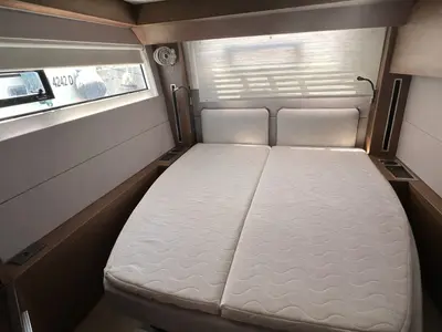 Cabin on Titti, a Lagoon 50 catamaran at Nettuno, Italy