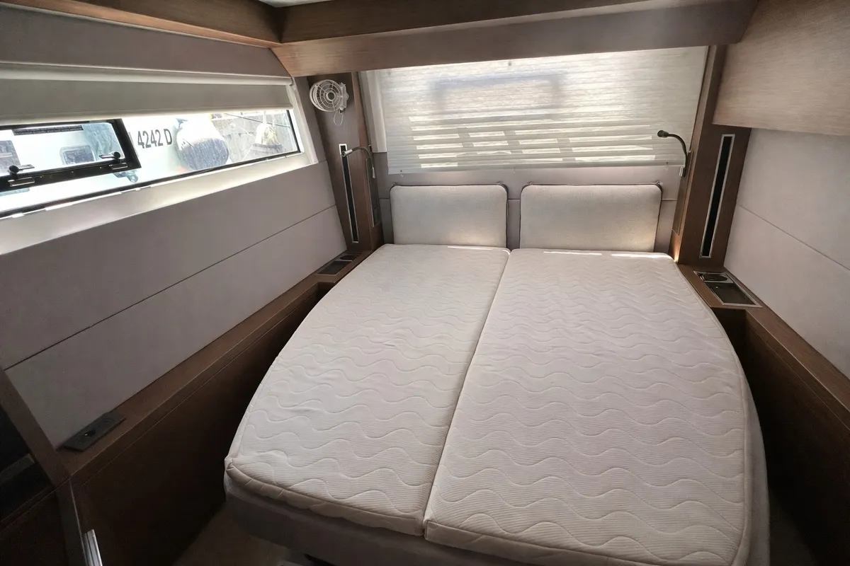Cabin on Titti, a Lagoon 50 catamaran at Nettuno, Italy