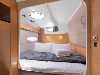 Cabin on My Way, a Fountaine Pajot Lipari 41 catamaran at Kaş, Turkey