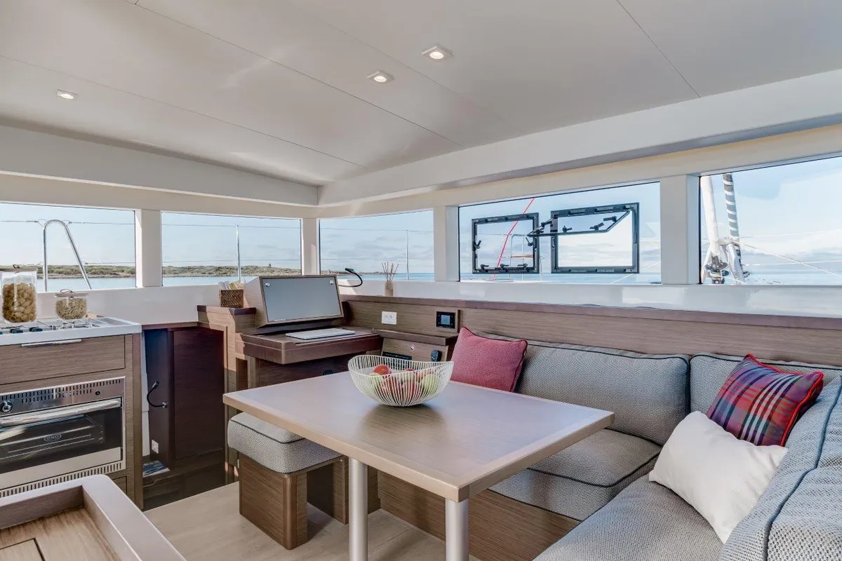 Salon of Wave elli, a Lagoon 40 catamaran at Grad Trogir, Croatia